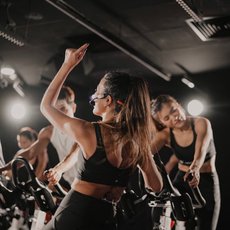 instructor in a spin class