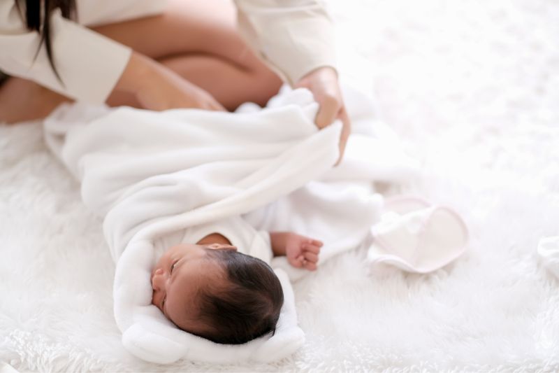 baby in swaddle