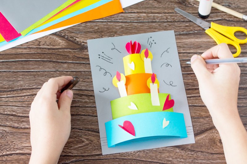 birthday card design cake