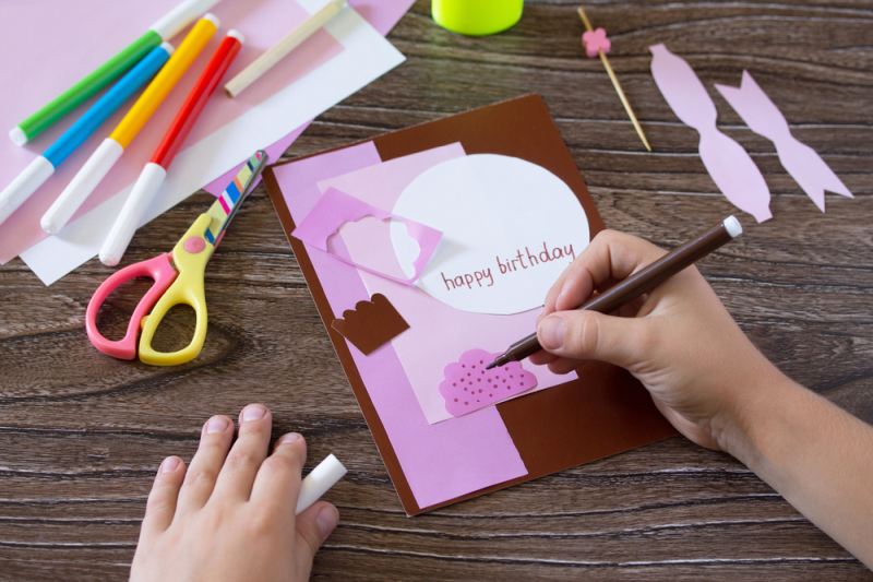 birthday card ideas with shapes